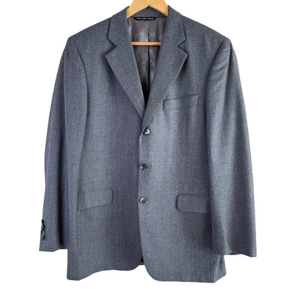 Jack Victor Italian Wool Linden Cut Blazer 3-Button Sport Coat Suit Jacket, 40R - Picture 1 of 13